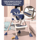 thumbnail image 2 of Silla Periquera Alta Komfort para Bebé con Charola y Altura Ajustable Azul, 2 of 5