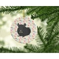 thumbnail image 2 of Charcoal Chinchilla Christmas Ceramic Ornament 2.8 in x 2.8 in, 2 of 3