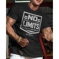 thumbnail image 2 of Gymish No Limits Men’s Workout T-Shirt – Funny Gym Shirt, Lifting Tee, Deadlift Fitness & Bodybuilding Top, 2 of 6