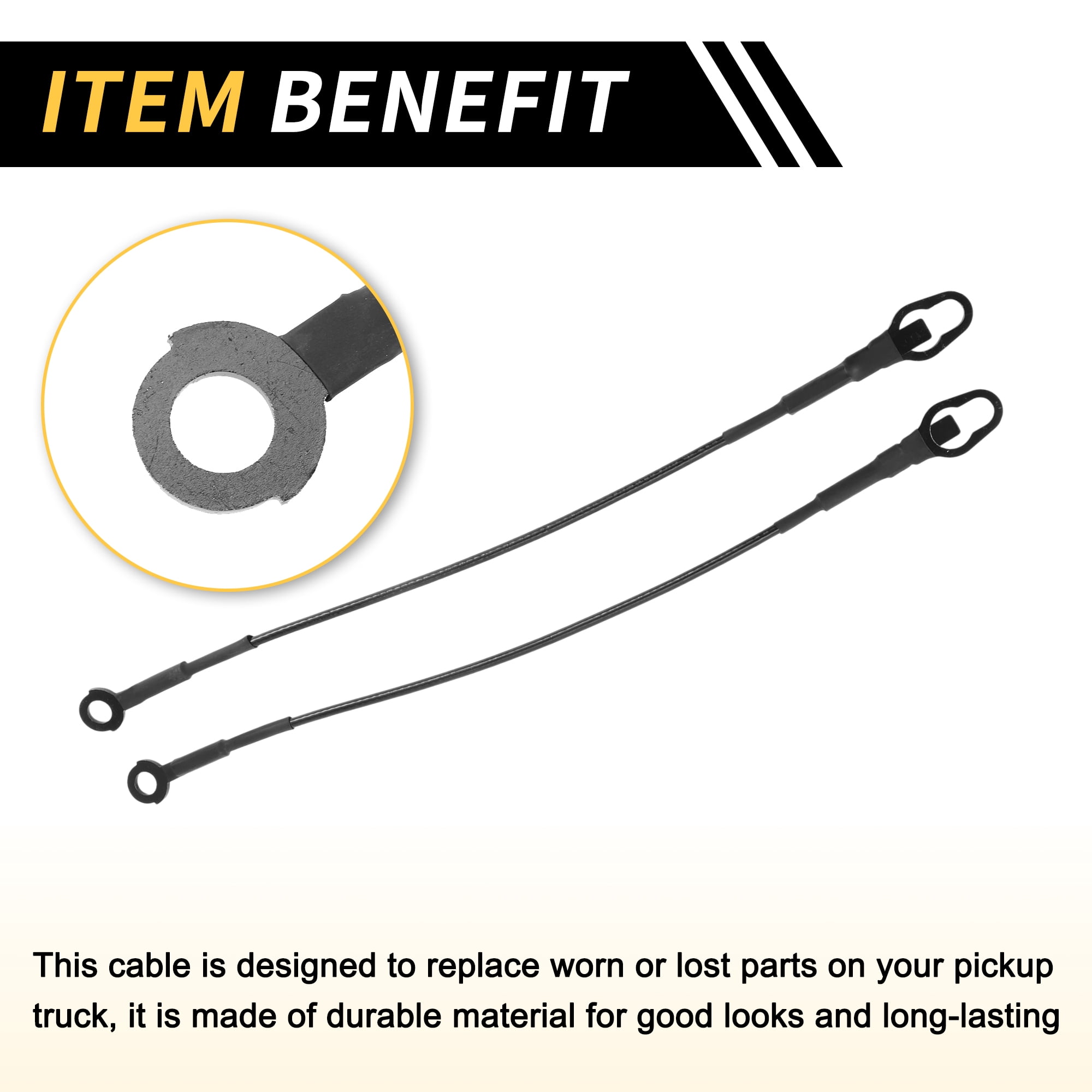 Unique Bargains Tailgate Support Cables for Ford F-150 F-250 1987-1997 Lift Gate Straps