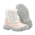 thumbnail image 7 of BOBOGOJP Kids Snow Boots for Boys Girls Waterproof Warm Winter Outdoor Activities Shoes Slip Resistant Zipper Closure (Toddler/Little Kid/Big Kid) Pink for Size 11, 7 of 7