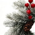 thumbnail image 6 of CozeLy Artificial Needle Red Christmas Wreath for Front Door Window, Christmas Hanging Decorations Winter Holiday Wreath Christmas Door Decor, 6 of 7