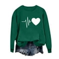 thumbnail image 3 of Aofany Casual Womens Sweatshirts Crewneck Long Sleeve Tops Heart Printed Pullover Sweatshirt for Women, 3 of 3