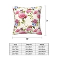 thumbnail image 2 of Throw Pillow Covers Set of 4 Carnations Flowers Bouquet Soft Decorative Pillowcase for Couch Living Room Bed Sofa, Square Pillow Covers Pillow Protector with Zipper, Home Decor 18"x18", 2 of 7