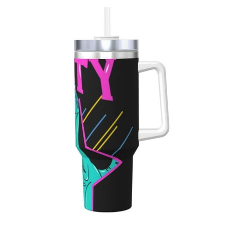 

Zeuib Rex Dinosaur With Sunglasses Printed Insulated Stainless Steel Hot/Cold Coffee Cup 40oz Ice Bully With Handle Tumbler with Straw and Handle Insulated Water Bottle Travel Mug Cup