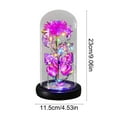 thumbnail image 3 of Fmbmuo Mood Light Energy Efficient Rose and Butterfly Pink Valentine's Decorative Lights, Art Deco Glass Fluorescent Table Lamp Gift for Girlfriend, 3 of 5