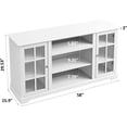thumbnail image 4 of White TV Stand, Modern Farmhouse Wood Entertainment Center Console for TVs up to 65" for Living Room, 4 of 7