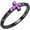 Black, variant on 925 Sterling Silver White Gold Plated Amethyst Cross Ring - Women's Christmas Gift