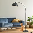 thumbnail image 7 of 71" Arc Floor Lamps for Living Room, Modern Standing Lamp with Adjustable Lamp Head, Tall Lamp with Foot Switch, Arched Reading Light for Bedroom, Office, 9W 3 Color Temperatures Bulb Included, 7 of 7