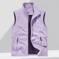 thumbnail image 2 of Awwp Men's Lightweight Vest Sleeveless Outdoor Work Jacket for Travel Hiking Running Multi-Pocket Utility Vest Purple Size: L, 2 of 7