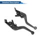thumbnail image 5 of Palancas de freno y embrague cortas Unique Bargains para Aprilia SHIVER 750/GT 2007-2016, palanca de freno ajustable en 6 posiciones, aleación de aluminio T6 6061, negra, 5 of 7