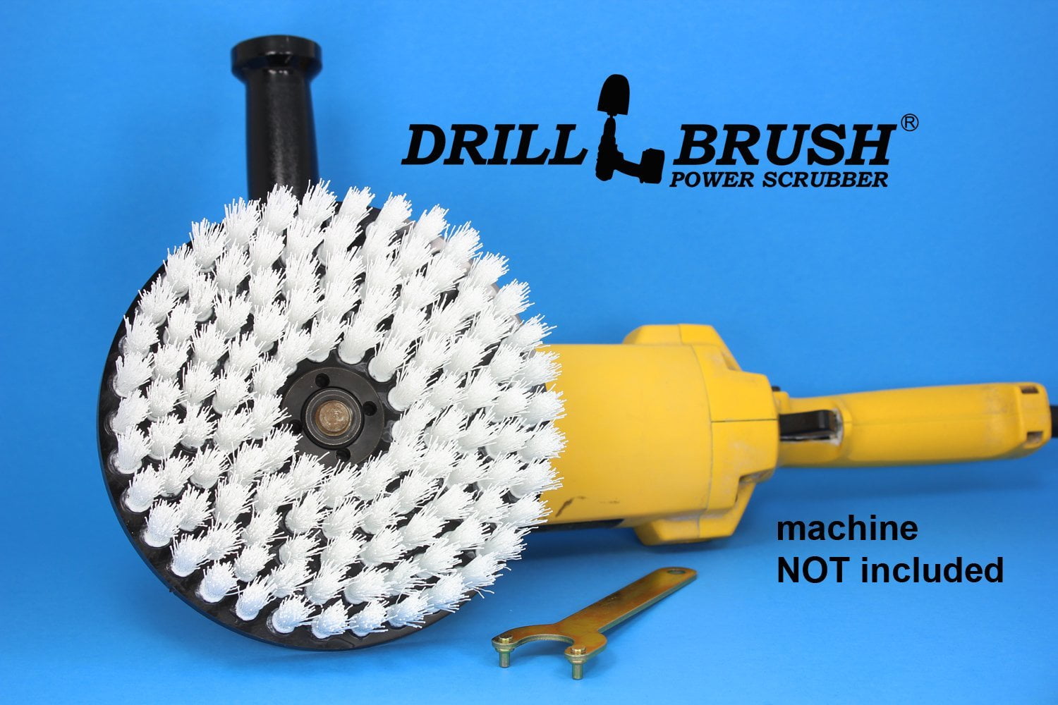 Soft 7 Inch Brush Attaches to Variable Speed Rotary Buffer w/ Locknut