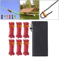 thumbnail image 1 of Cuerdas para campaña de 6 piezas - Cuerda de guía de campaña de cable reflectante de 4 mm con ajustador de aluminio, para rojo Macarena Cuerda de tienda Guyline, 1 of 8