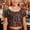 Camouflage, variant on Sparkly Glitter Performance Top For Girls And Boys Cheerleading Short Sleeve Tee Stage Show Outfit T-Shirts Kids Short Sleeve Crewneck Solid Basic Tees Casual Tops