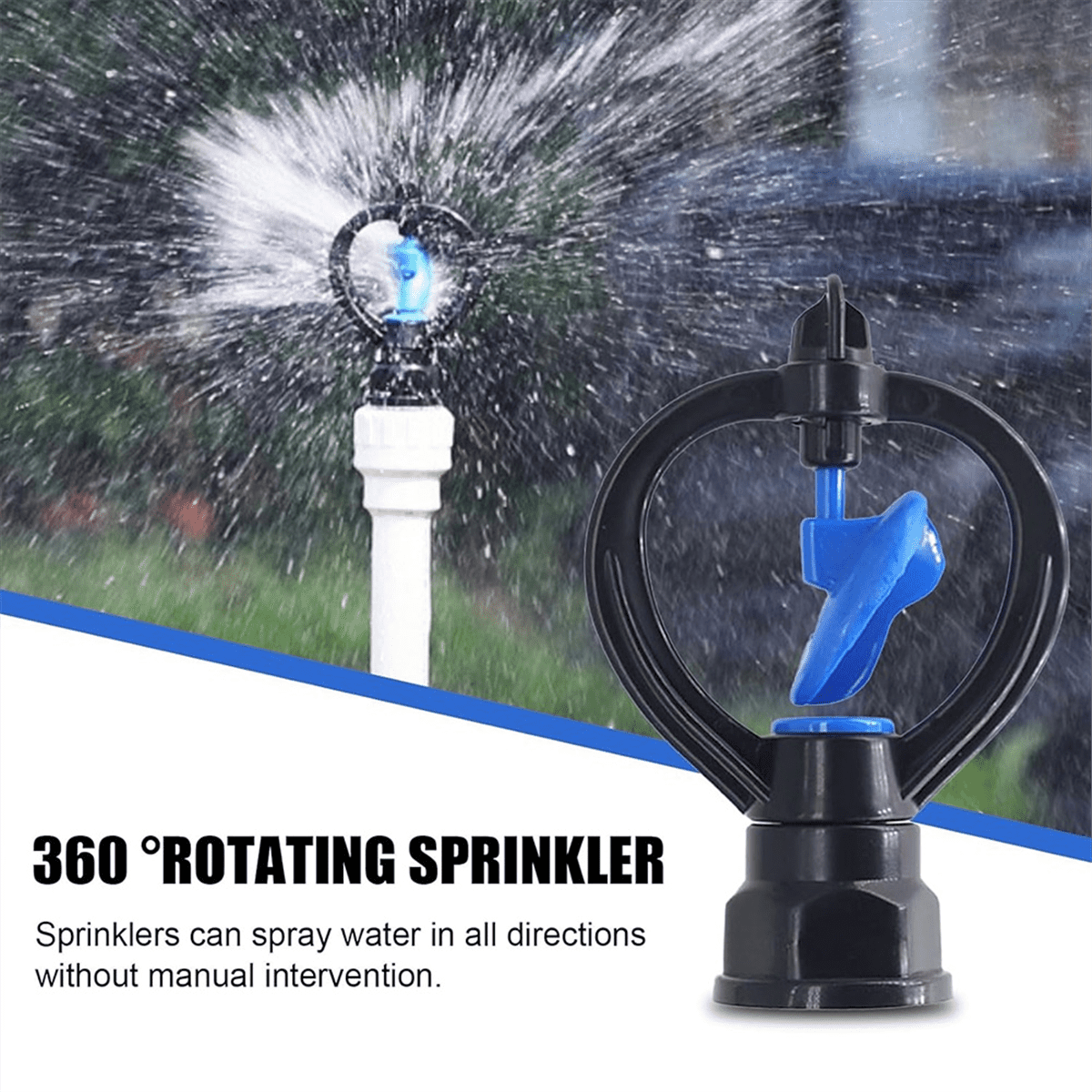 50PCS Butterfly Sprinkler Automatic External Wire Impeller Nozzle 360 Degree Automatic Rotation Sprinkler Irrigation