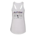 thumbnail image 3 of Autism Is Not A Disablity It's A Different Abilty | Autism Awareness Dabbing Skeleton Inspirational Christian Ladies Racerback Tank Top, White, Large, 3 of 5