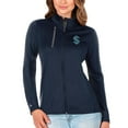 thumbnail image 2 of Women's Antigua Navy/Charcoal Seattle Kraken Generation Full-Zip Pullover Jacket, 2 of 2