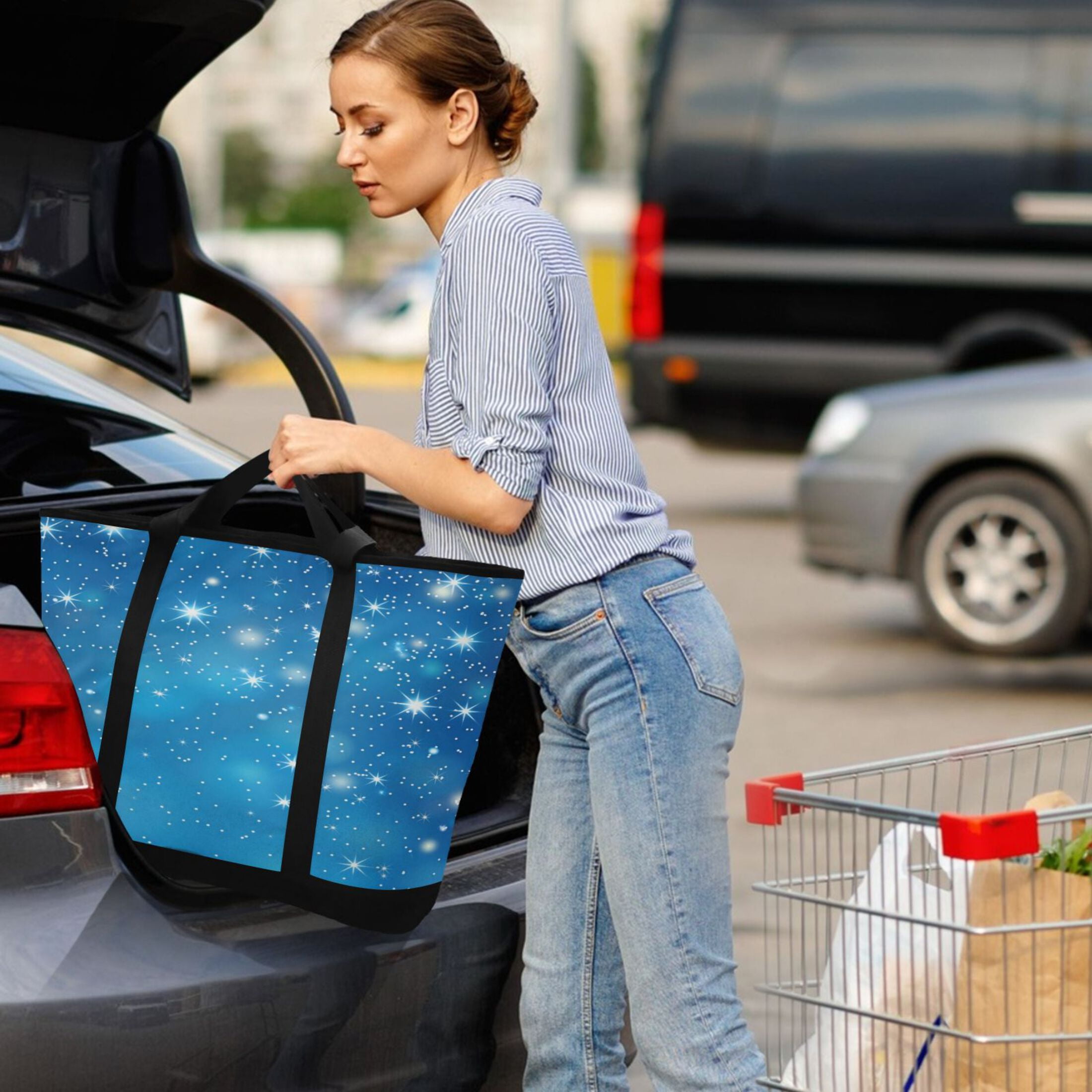 Large Hand-held Ice Pack Picnic Bag Insulation and Refrigeration Suitable for Shopping Picnics and Camping Shining Star