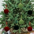 thumbnail image 2 of Wznxdo 12 Pcs Velvet Christmas Balls 4'' Flocked Christmas Tree Ball Ornaments Flocked Christmas Ball Ornament for Indoor Holiday Decor Shatterproof Xmas Bulbs Ornaments, 2 of 6