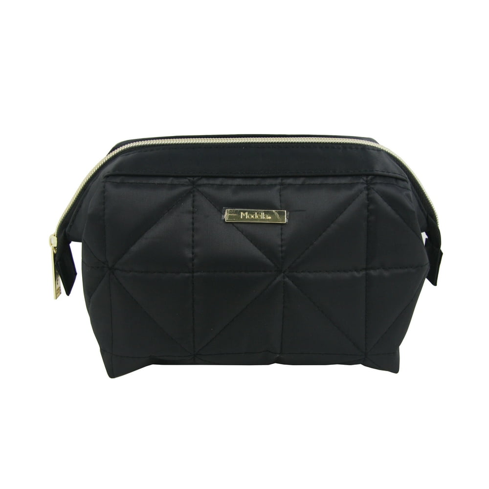 Modella by Conair, Black Quilted Framed Clutch Cosmetic Bag, 1pc