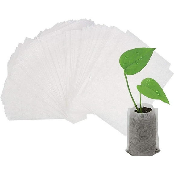 YIEMEEN 100 Pack Nursery Bag Bags Garden Planting Growing Planter Pots Grow Bags