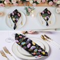 thumbnail image 2 of Cloth Napkins Set of 4 - 20x20 Inches, Spring Flowers Washable Reusable Table Napkins, Watercolor Floral Vintage Black Soft & Absortbent Dining Napkin for Party Wedding Hotel Restaurant, 2 of 8