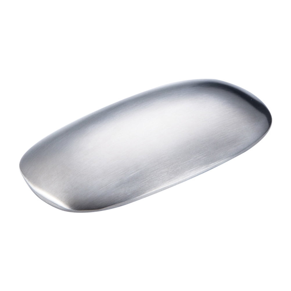 Stainless Steel Soap Deodorizing Bar Odor Absorber And Odor Remover Smells Eliminating Gadgets with Holder for Kitchen (Silver)