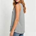 thumbnail image 5 of Noric Women's Cotton Linen Sleeveless Crew Neck Tank Tops Casual Summer Loose Fit Layered Hem Pullover Tops, 5 of 6