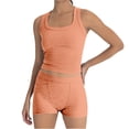 thumbnail image 3 of Aihuaihua Women's Casual Solid Color Slim Fit Tank Top and High Waist Shorts Two Piece Summer Outfit, 3 of 9