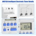 thumbnail image 3 of Timer Switch with LCD Display 220C 15A Weekly Timer Switch Relay Switch Programmable Timer for Street Light and Household Appliances, 3 of 5