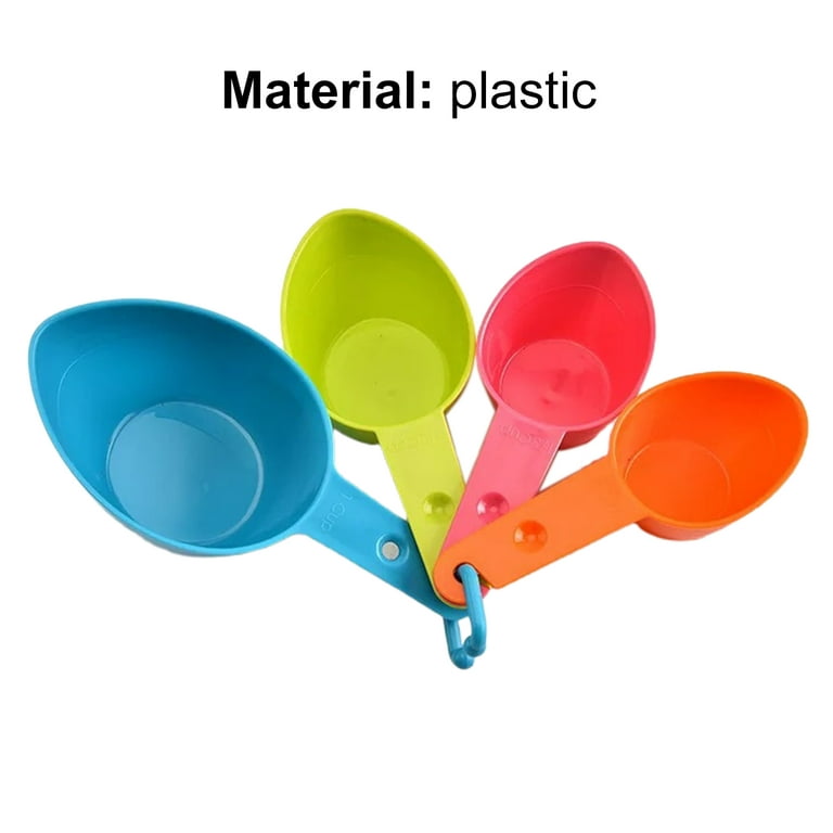 Colorful 5pc Plastic Measuring Spoon Set For Baking Kitchen Use, Free  Shipping
