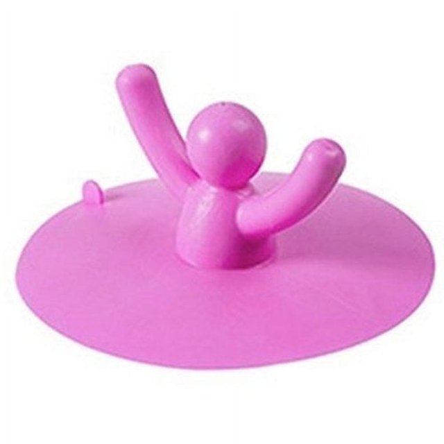 Petit Évier de Cuisine en Forme d'Homme Relevable Crépine de Couverture de Drain de Sol Imperméable à l'Eau