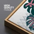 thumbnail image 4 of PixonSign Framed Canvas Print Wall Art Green and Pink Monstera Leaves Nature Plants Photography Modern Art Contemporary Colorful Multicolor Ultra for Living Room, Bedroom, Office - 16"x24" Natural, 4 of 5