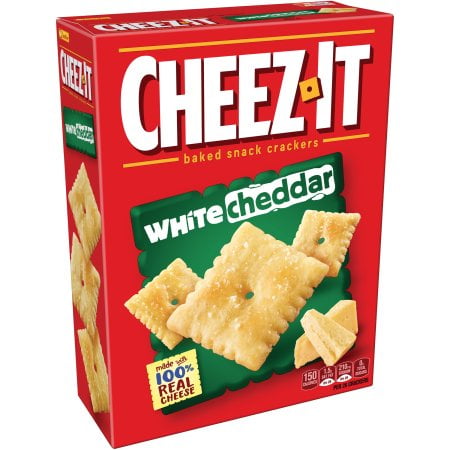 cheez it white cheddar baked snack crackers 12 4 oz box walmart com