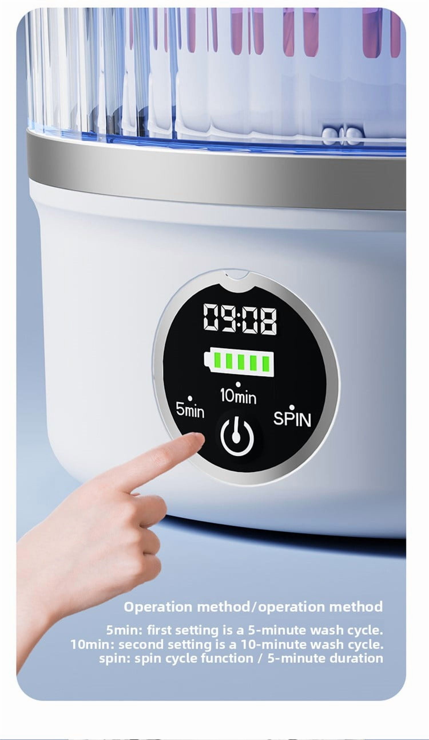 Mini Portable Washing Machine with Spin Dry For Underwear Socks Creative Gift Small Size All In One USB Charging Home Appliance Life Aparatus