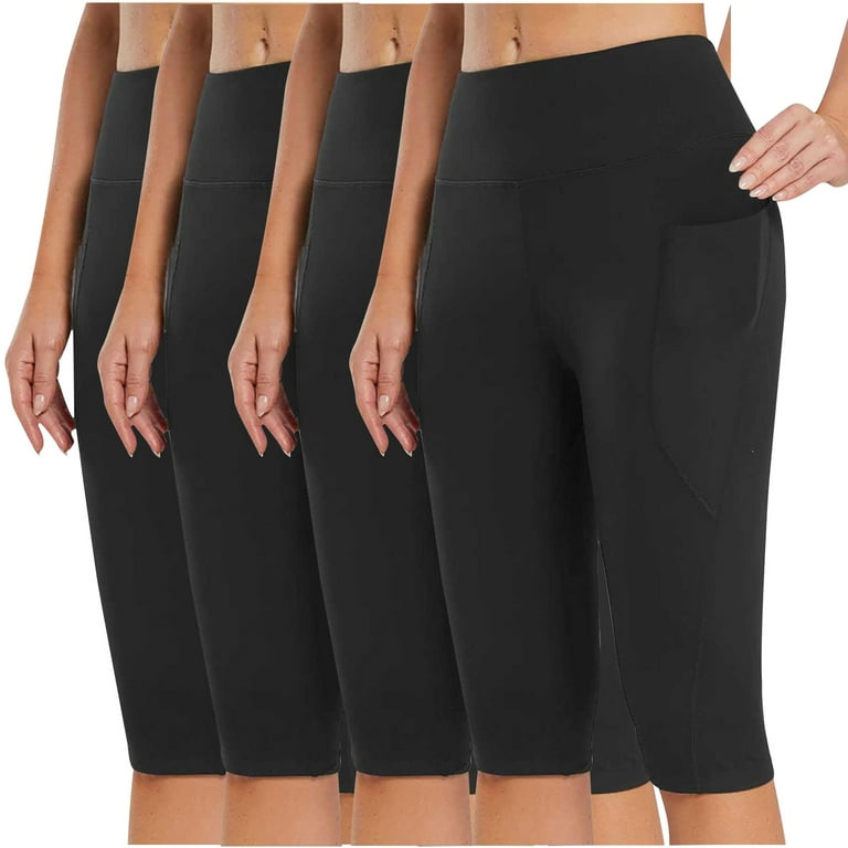 OGLCCG 4 Pack Leggings for Women with Pockets High Waisted Soft