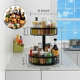 thumbnail image 5 of Lazy Susan Organizer 2 Tier Turntable 10 inch, BOIVSHI Rotating Spice Racks for Pantry Cabinet Cupboard Organizer Table Black, 5 of 9