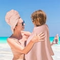 thumbnail image 5 of Tswift Hair Towel Hat with Elastic Strap - Fast Drying Anti Frizz Towel Wrap, Absorbing Large Wrap for Bathroom Use, 5 of 9