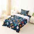 thumbnail image 5 of Erosebridal Initial Alphabet M Twin Sheet Sets,American Rugby Sport Games Kids Bedding For Boys 3-Piece, 5 of 6