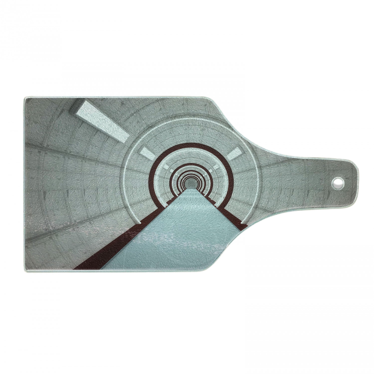 Futuristic Grey Tempered Glass Rectangular Cutting Board