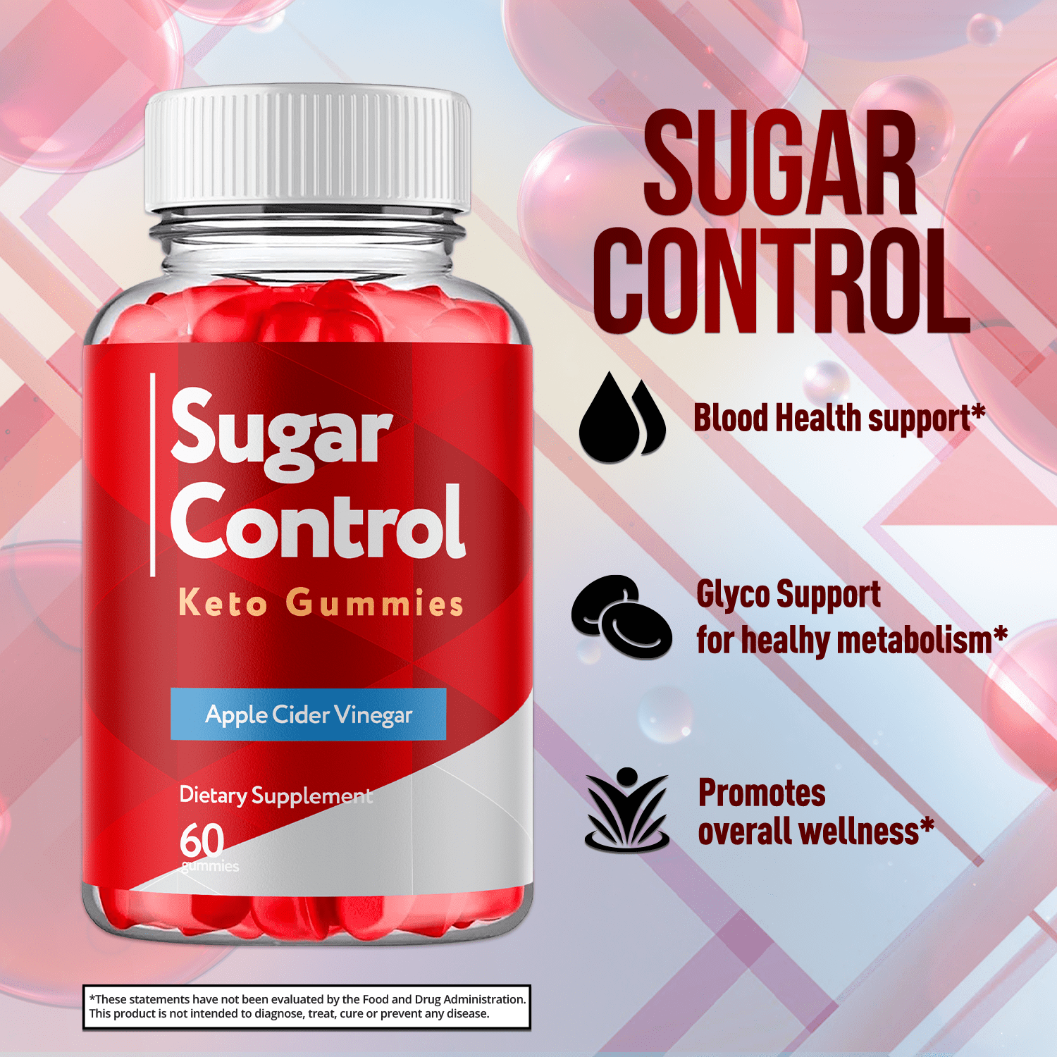 Sugar Control ACV Gummies 1000MG Advanced Formula Vitamin SugarControl 300 Gummies