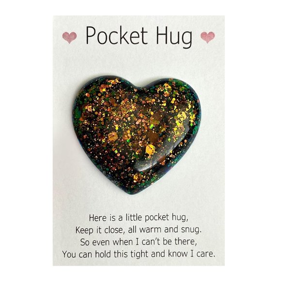 Love Gift Heart-Shaped Pocket-Sized Encouragement Token for Her – 1 Pc, Fits in Palm or Pocket, Includes Inspirational Message