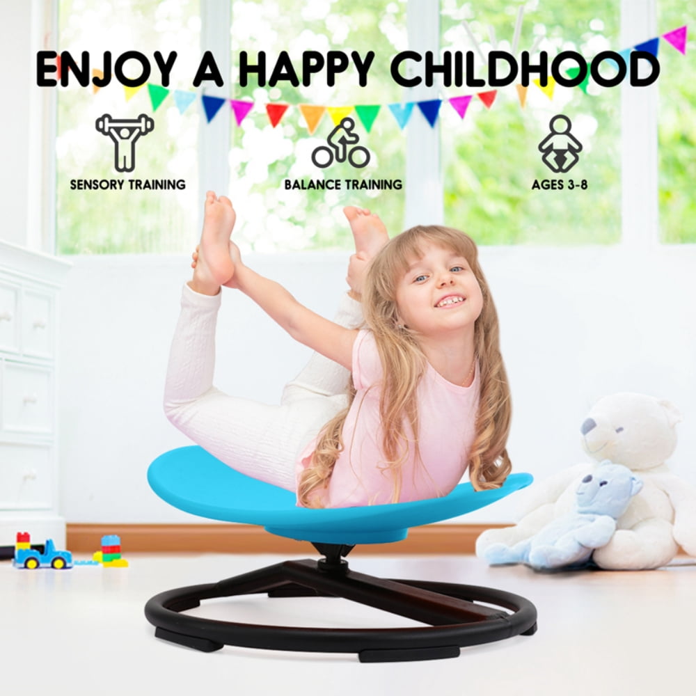 Kids Sensory Spinning Chair for Autism Ages 3+, Sit and Spin Swivel Chair for Kids with ADHD, Sensory Chairs for Autistic Children, Sensory Toys for Motion Sickness Relief, Balance Training