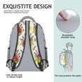 thumbnail image 5 of Butterfly and Flower Red Pattern Backpack for School, Cute School Bag with Adjustable Shoulder Straps and Padded Back, 15.3"x11"x6.7", 5 of 5