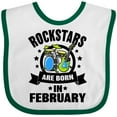 thumbnail image 3 of Inktastic Rockstars Are Born in February Birthday Boys or Girls Baby Bib, 3 of 4