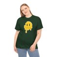 thumbnail image 4 of Dripping funny smiley emoji graphic t shirt Unisex Heavy Cotton Tee, 4 of 8