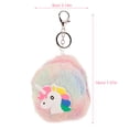 thumbnail image 4 of Monedero con llavero para mujer, monedero con cremallera, monedero de peluche, 4 of 7