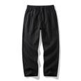 thumbnail image 7 of SAWOBUUN Men's Linen Pants Breathable Straight Leg Drawstring Trousers Elastic Waist Casual Beach Pants with Pockets, 7 of 7