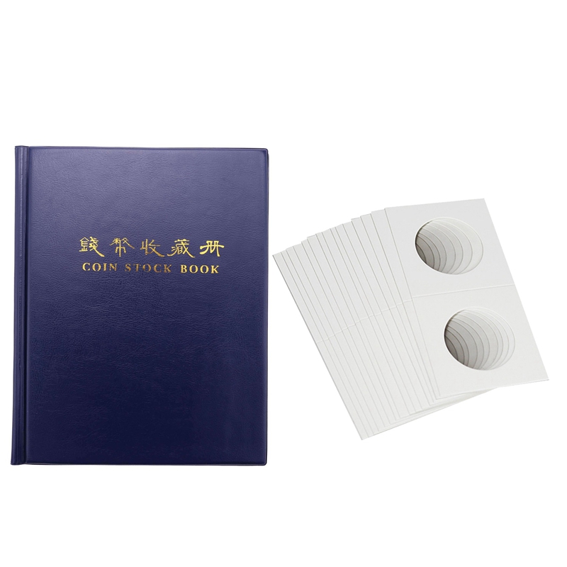 PCCB Put 200 Pcs Coins Album for Coin Book with 50PCS Square Cardboard