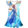 thumbnail image 2 of Vestido de cumpleaños de Frozen para niñas de 1 a 10 años, ropa elegante para niños, vestido de fiesta de bautizo, vestidos de Elsa Anna, faldas de una pieza 12M Gao Jinjia LED, 2 of 2
